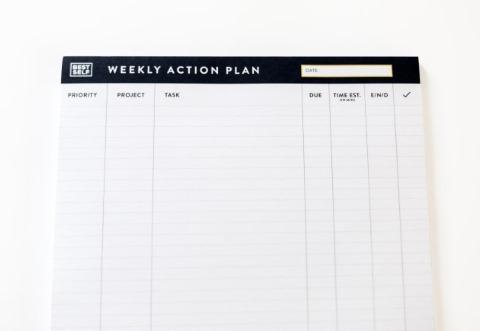 Weekly Action Pad